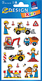 ZD-54139 - Z-Design Papier Sticker, Baustelle + Fahrzeuge