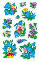 ZD-54179 - Z-Design Sticker beglimmert Veilchen+Elfen