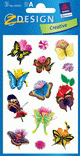 ZD-54322 - Z-Design Blumen-Sticker Schmetterlinge
