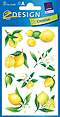 ZD-54360 - Z-Design Blumen-Sticker, Zitrone