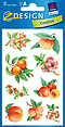 ZD-54361 - Z-Design Blumen-Sticker, Pfirsich