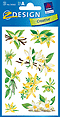ZD-54362 - Z-Design Blumen-Sticker, Vanille