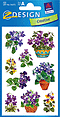 ZD-54373 - Z-Design Blumen-Sticker Folie, Veilchen, transparent