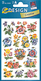 ZD-54445 - Z-Design Blumen-Sticker, Veilchen, beglimmert