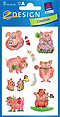 ZD-55156 - Z-Design Papier Sticker Schweine, geprägt