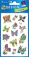 ZD-55157 - Z-Design Papier Sticker Schmetterlinge, geprägt