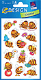 ZD-55812 - Z-Design Deco Sticker, Bienen, beglimmert
