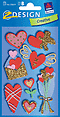ZD-55819 - Z-Design Collage Sticker, Herzen, beglimmert