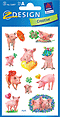 ZD-55897 - Z-Design Papier Sticker, Schweinchen