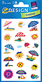ZD-55902 - Z-Design Papier Sticker, Sonnenschirm + Sonne