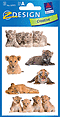 ZD-55977 - Z-Design Papier Sticker, Tiger/Löwen Photo