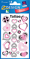ZD-56674 - Z-Design Tattoo, Herzen, beglimmert