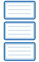 ZD-59286 - Z-Design Buchetiketten aus beschriftbarem Papier Rahmen blau