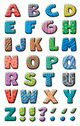 ZD-59334 - Z-Design Sticker Buchstaben bunt