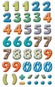 ZD-59335 - Z-Design Sticker Zahlen bunt