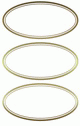 ZD-59419 - Z-Design Haushaltsetiketten aus beschriftbarem Papier goldenes Oval