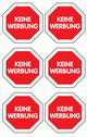 ZD-59505 - Z-Design Hinweisetiketten Keine Werbung auf Stopschild