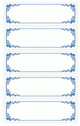 ZD-59528 - Z-Design Haushaltsetikett Papier Rahmen blau