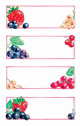 ZD-59550 - Z-Design Etikett Papier Erdbeere + Johannisbeere