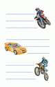 ZD-59557 - Z-Design Buchetiketten Motocross+Auto