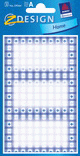ZD-59564 - Z-Design Haushaltsetiketten Karo blau