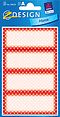 ZD-59670 - Z-Design Haushaltsetiketten rot-weiße Punkte