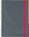 7017 - Avery Zweckform Notizbuch A5 Kuststoffcover spiralgebunden kariert
