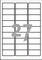 J4792-25 - Avery Zweckform Inkjetetiketten 63,5x29,6 mm, 25 Bögen