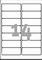 J8163-25 - Avery Zweckform Inkjetetiketten 99,1x38,1 mm, 25 Bögen