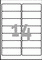 J8563-25 - Avery Zweckform Transparente Etiketten 99,1x38,1 mm, transparent