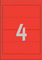 L4766-100 - Avery Zweckform Ordnerrückenetiketten 192x61 mm, 100 Bögen, kurz, rot