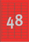 L6038-20 - Avery Zweckform Etiketten 45,7x21,2 mm, 20 Bögen, rot