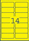 L7263Y-25 - Avery Zweckform Neonetiketten 99,1x38,1 mm, 25 Bögen, neongelb