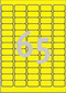 L7651Y-25 - Avery Zweckform Neonetiketten 38,1x21,2 mm, 25 Bögen, neongelb