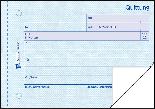Avery Zweckform 1736-5 Ricevuti A6 - 2x40 Fogli, Confezione Da 5, Con Copia Gialla, Antifalsificazione - Foto 9