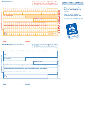 2817 - SEPA-Überweisung, inklusive Software-CD, A4