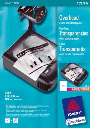 Overhead-Folien für S/W Laserdrucker und Kopierer