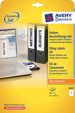 6423 - Ordnerbeschriftungsset, Komplettset