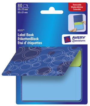 8325 - Etiketten-Block Blue Circles