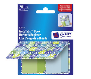 8365 - Haftnotiz-Register Blue Flowers