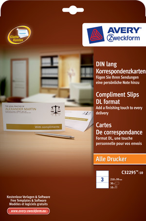 C32295-10 - Korrespondenz-Karten DIN lang