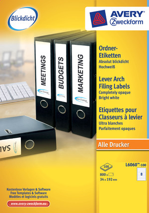 Ordnerrücken-Etiketten für schmale Ordner, kurz