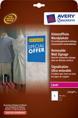 Klebstofffreie Haft-Schilder