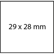 METO Etiketten für Preisauszeichner (29x28 mm, 3-zeilig, 3.500 Stück, permanent haftend) 5 Rollen à 700 Stück, weiß