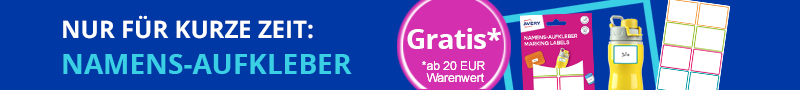 Nur für kurze Zeit: Namensetiketten gratis (ab 20€ Warenwert)