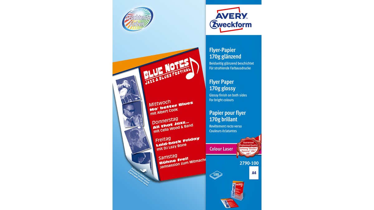 Avery Zweckform 2790-100 Colour Laser Flyer-Papier, A4, 170 g