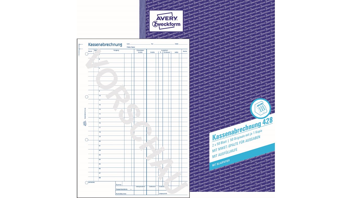 Avery Zweckform 881 Room Bills A5 50 Pages