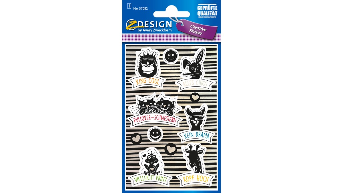 AVERY Zweckform Deko-Sticker „Widmung“ – 18 Glitzernde Aufkleber Mit Effektfolie & Goldprägung