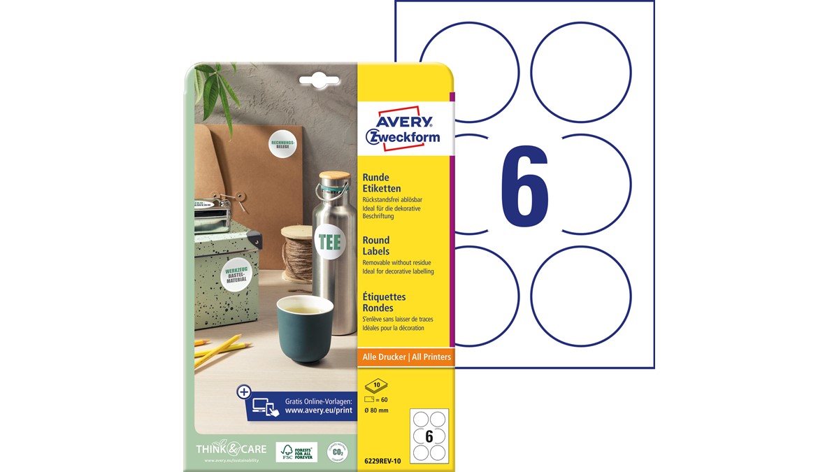 Ronde etiketten Verwijderbare etiketten Papier en etiketten
