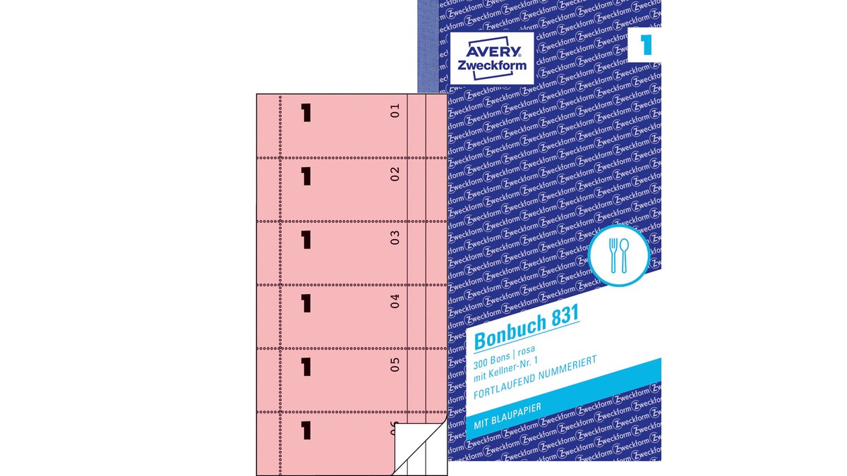 herlitz Formularbuch Kassenblock mit Additionsblatt, mit fortlaufenden